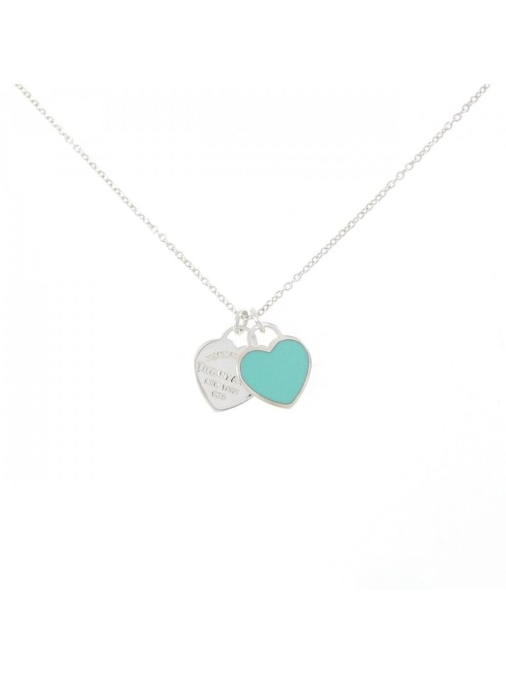 Tiffany & Co Return to Tiffany Mini Double Heart Tag Necklace